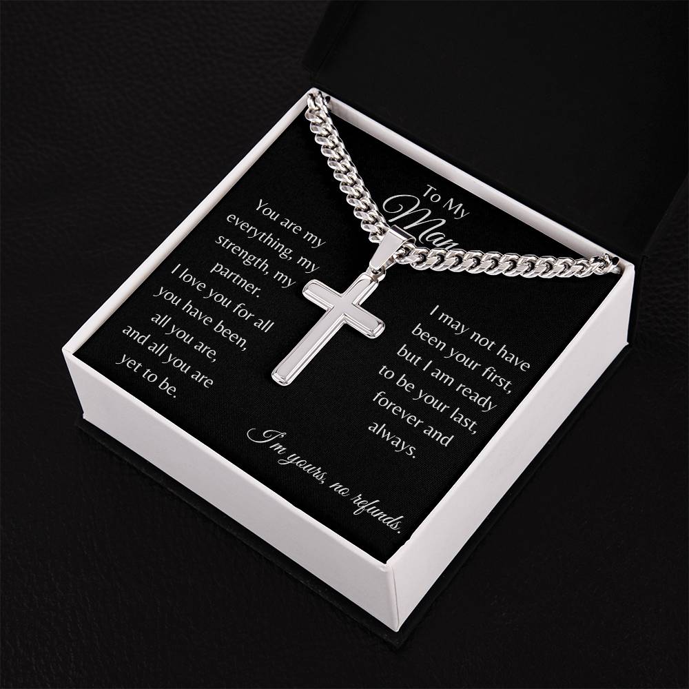 I' m Yours Cross Necklace-Black