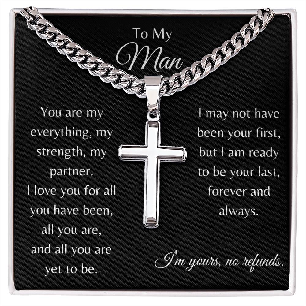 I' m Yours Cross Necklace-Black