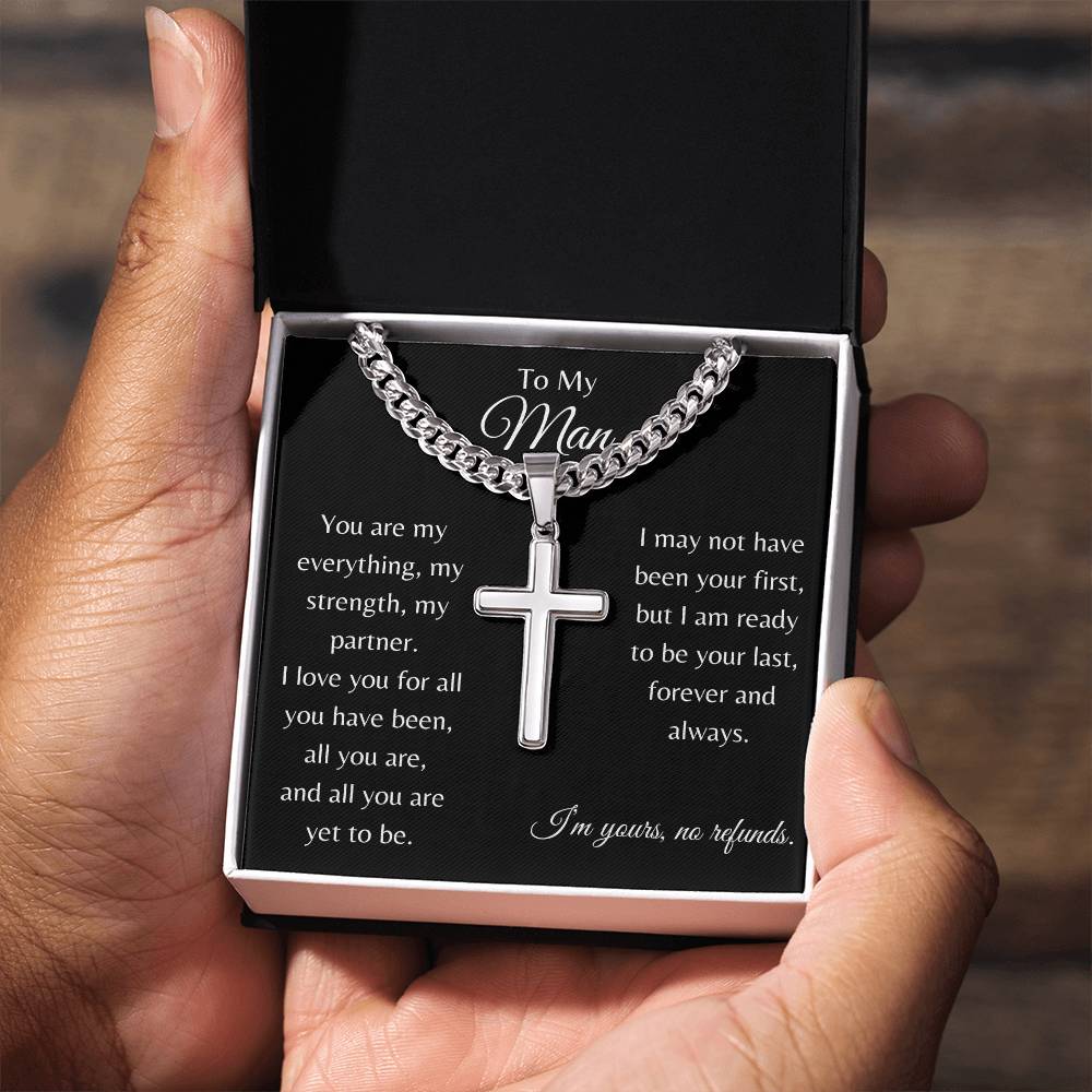 I' m Yours Cross Necklace-Black