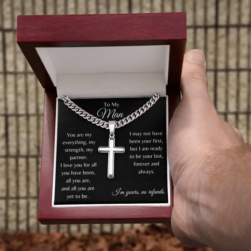 I' m Yours Cross Necklace-Black