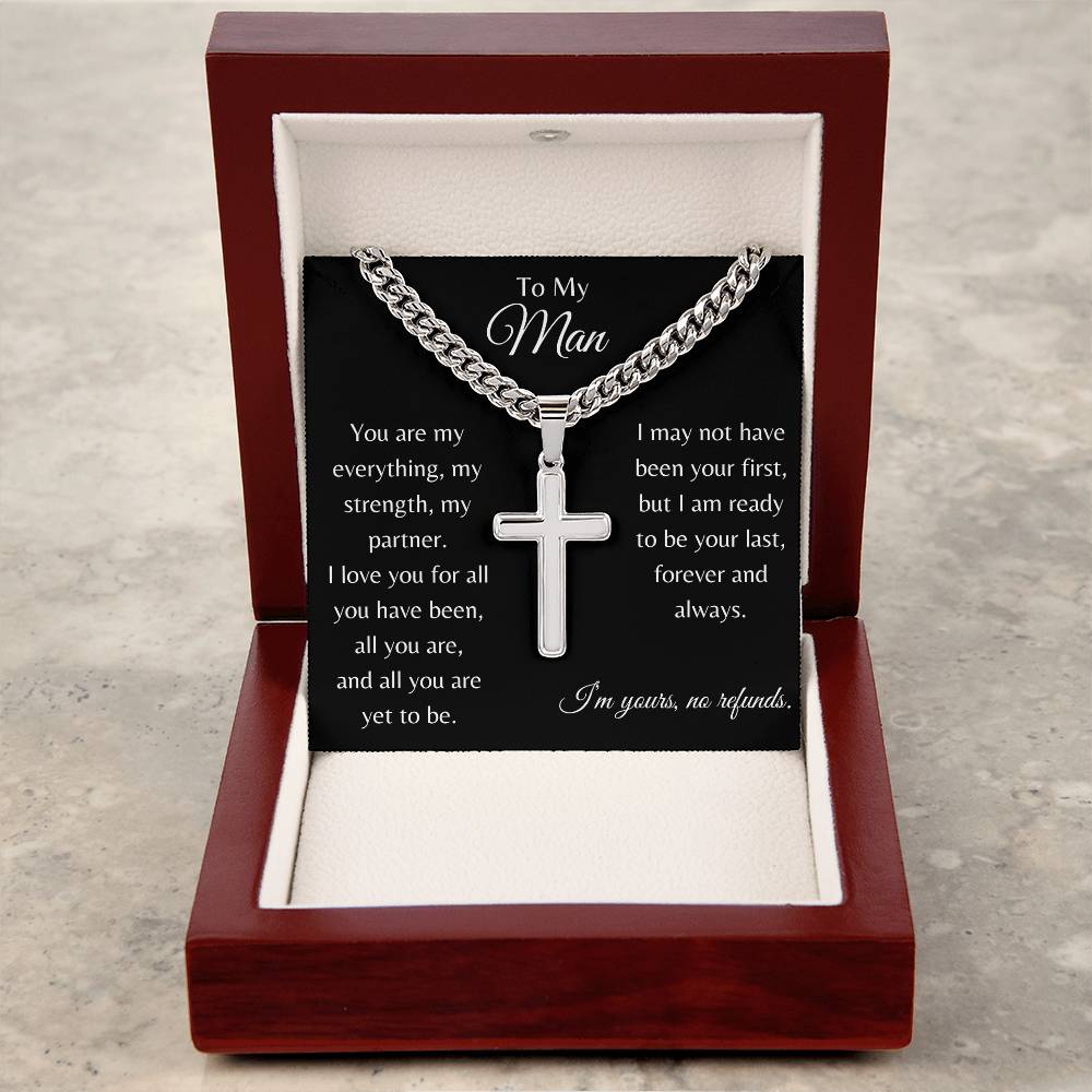 I' m Yours Cross Necklace-Black