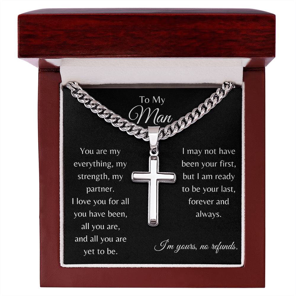 I' m Yours Cross Necklace-Black