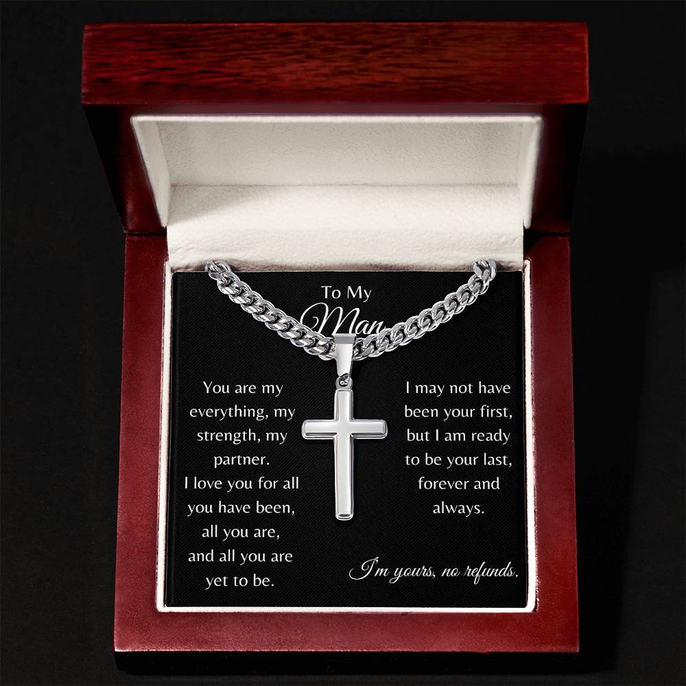 I' m Yours Cross Necklace-Black