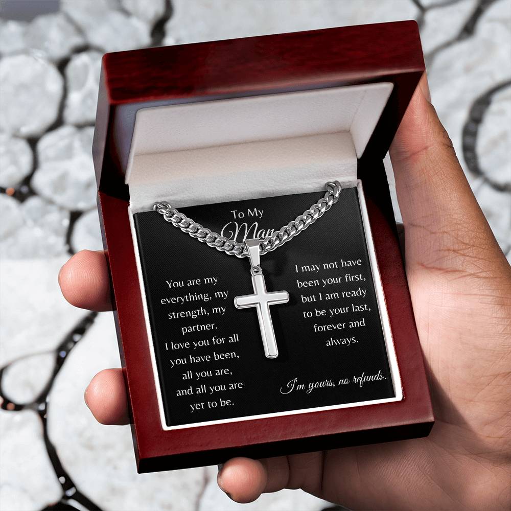 I' m Yours Cross Necklace-Black