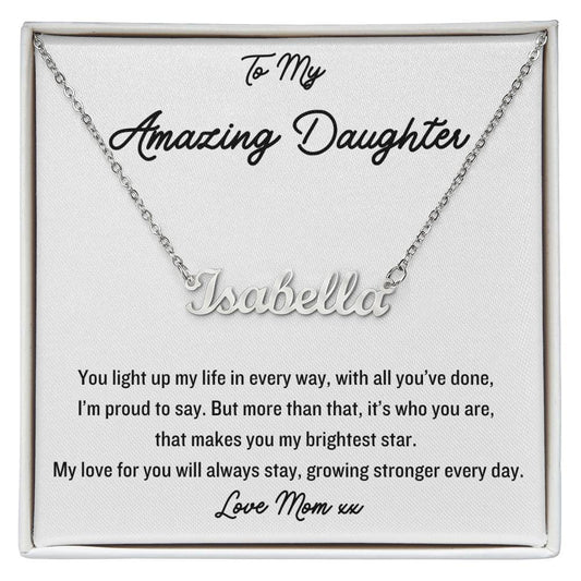 Express your love and adoration with this gorgeous name necklace