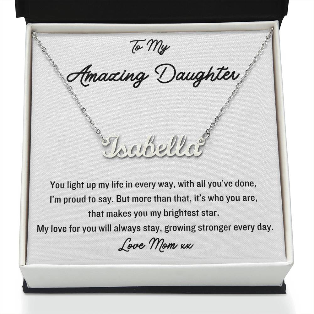 Express your love and adoration with this gorgeous name necklace